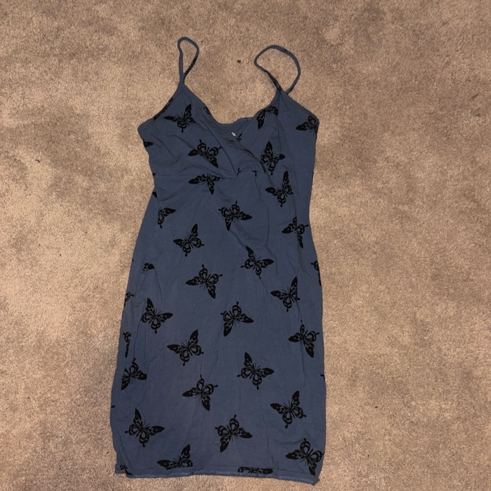 Blue butterfly dress that fits all